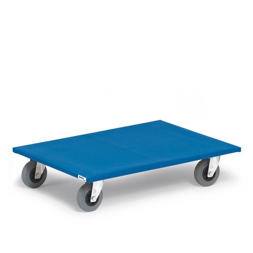 [015000] Plataforma rodante para transporte de muebles con ruedas de goma antihuella - Dim.: 800x600x175h mm - Azul