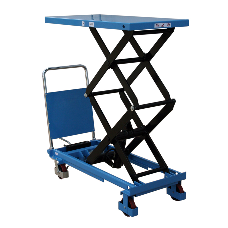 [015338] Mesa elevadora rodante manual con doble tijera - Plataforma 1210x610 mm - Carga 680 kgs