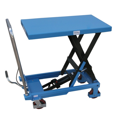 [015344] Mesa elevadora rodante manual con elevación a pedal - Plataforma 855x500 mm - Carga 300 kgs