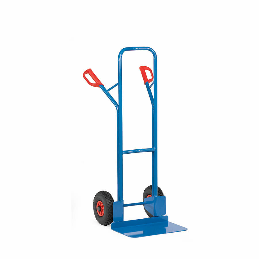 [015679] Carretilla de mano de acero con ruedas neumáticas - Dim. pala 480 x 300 mm - Azul ral 5007