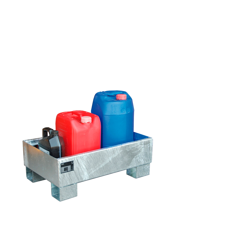 [015918] Cubeta de retención metálica sin rejilla - Dim.: 800x500x290h mm - acero galvanizado