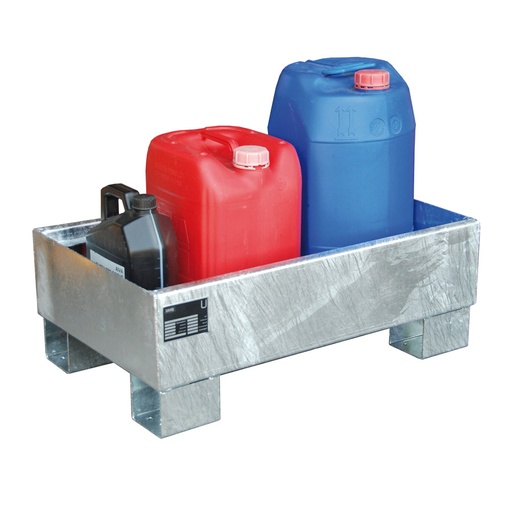 [015918] Cubeta de retención metálica sin rejilla - Dim.: 800x500x290h mm - acero galvanizado