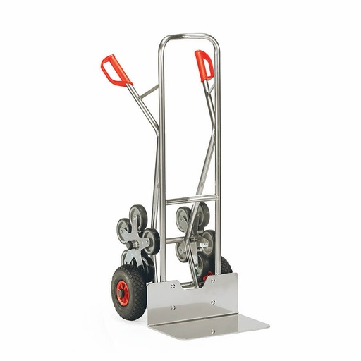 [015970] Carretilla de mano en aluminio para subir escaleras - Dim. pala 480 x 300 mm - Aluminio