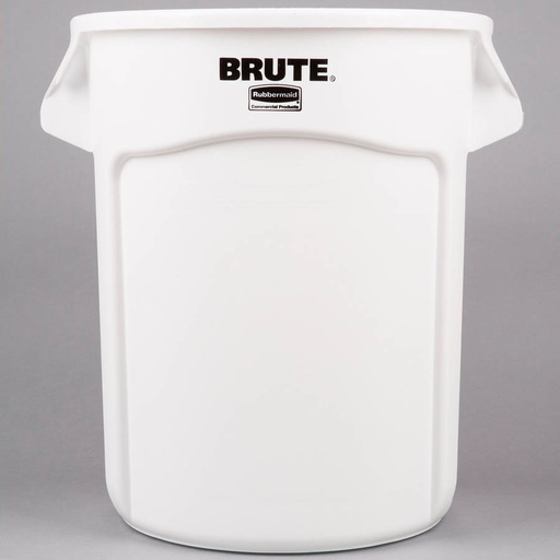 [016054] Contenedor plástico BRUTE de 75,7 lts. para recogida de basuras - Dim.: Ø 495x581h mm - Blanco