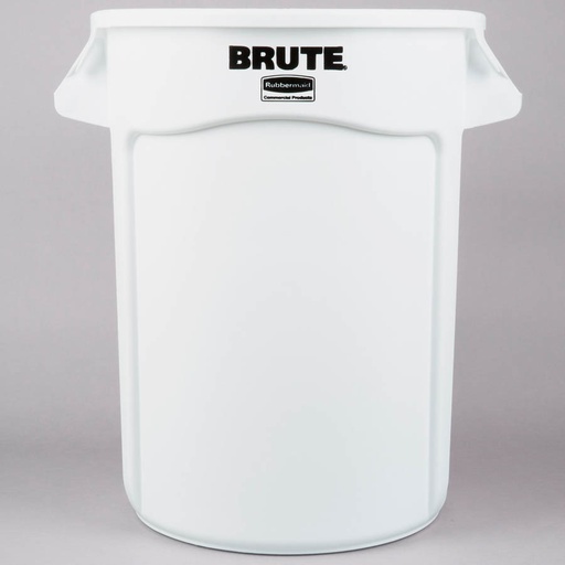 [016056] Contenedor plástico BRUTE de 121,1 lts. para recogida de basuras - Dim.: Ø 559x692h mm - Blanco