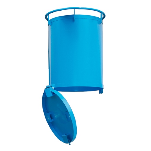 [016163] Contenedor cilíndrico de fondo abatible (sin ruedas)- Capacidad 0,3 m³ - Dim.: 868x775 mm - acero pintado