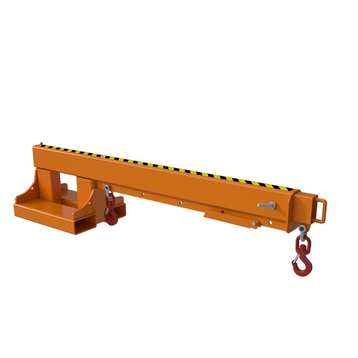 [016405] Brazo con gancho para carga y elevación mediante pinzas de carretilla - Dim.: 2160x490x480h mm - Acero pintado