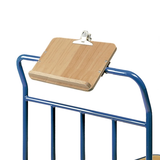 [016512] Porta-documentos de madera para carro encajable con doble pinza - Dim.: DIN A4 horizontal - Madera