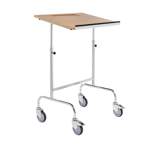 [017261] Carro atril con tablero inclinable y ajustable en altura para escritura - Dim. plataforma 800x500 mm - Galvanizado