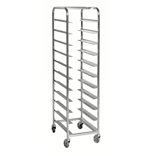 [017283] Carro con guías para 11 cubetas plásticas (cubetas no incluidas) - Dim.: 590x460x1880h mm - Galvanizado