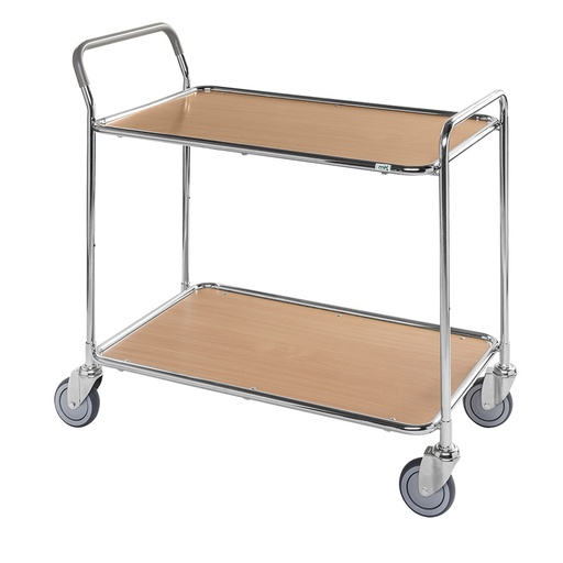 [017488] Carro móvil para camarera y servicio con 2 estantes - Dim. plataforma 850x508 mm - Galvanizado