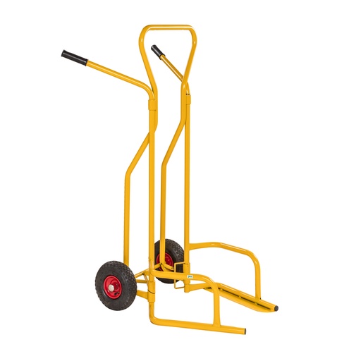 [018131] Carretilla de mano para ruedas y neumáticos de Ø400 a Ø800 mm - Ruedas neumáticas - Amarillo ral 1003