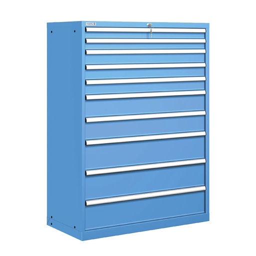 [020780] Cajonera metálica con 10 cajones - Dim.: 1023x572x1450h mm - Azul ral 5012