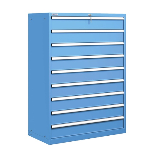 [020786] Cajonera metálica con 9 cajones - Dim.: 1023x572x1450h mm - Azul ral 5012