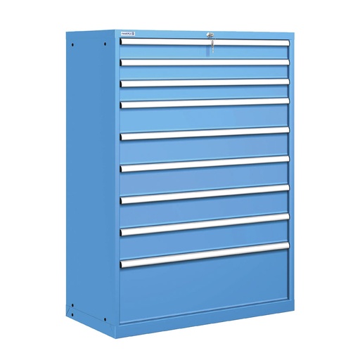 [020792] Cajonera metálica con 9 cajones - Dim.: 1023x572x1450h mm - Azul ral 5012
