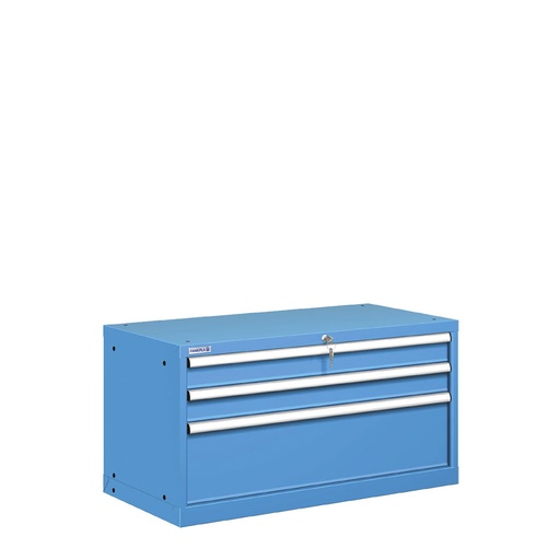 [020800] Cajonera metálica con 3 cajones - Dim.: 1023x572x550h mm - Azul ral 5012