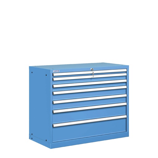 [020832] Cajonera metálica con 7 cajones - Dim.: 1023x572x850h mm - Azul ral 5012