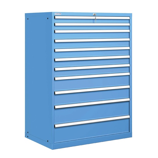 [020874] Cajonera metálica con 11 cajones - Dim.: 1023x725x1450h mm - Azul ral 5012