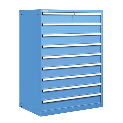 [020890] Cajonera metálica con 9 cajones - Dim.: 1023x725x1450h mm - Azul ral 5012