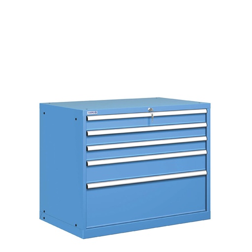 [020908] Cajonera metálica con 5 cajones - Dim.: 1023x725x850h mm - Azul ral 5012