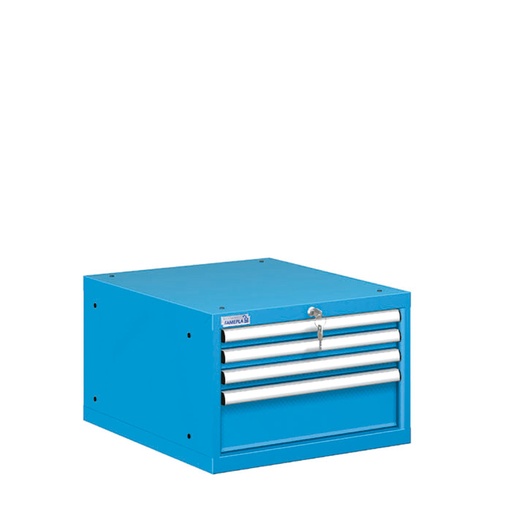 [021192] Cajonera metálica con 4 cajones - Dim.: 564x725x383h mm - Azul ral 5012