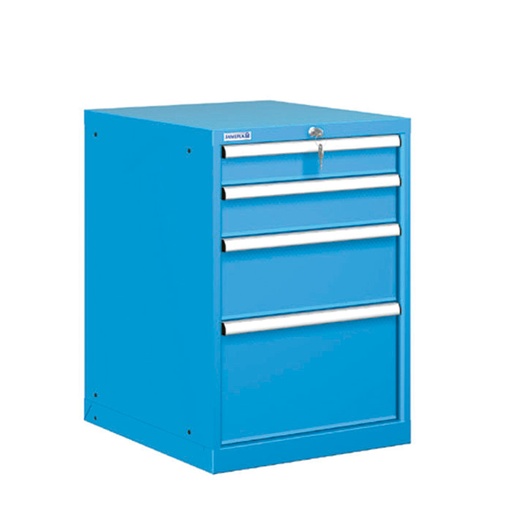 [021288] Cajonera metálica con 4 cajones - Dim.: 564x725x825h mm - Azul ral 5012