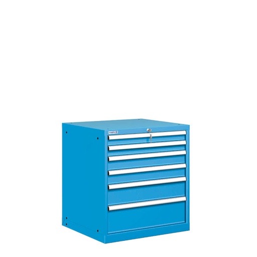 [021570] Cajonera metálica con 6 cajones - Dim.: 717x725x800h mm - Azul ral 5012