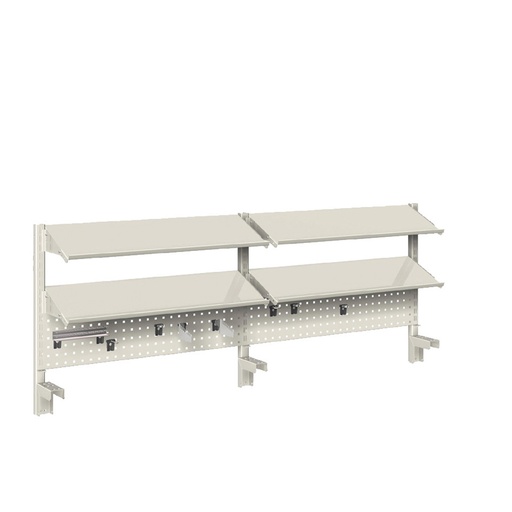 [022420] Panel vertical para banco de trabajo - Dim.: 2000x631h mm - Gris ral 7035