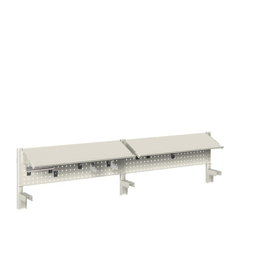 [022429] Panel vertical para banco de trabajo - Dim.: 2500x327h mm - Gris ral 7035