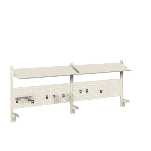 [022430] Panel vertical para banco de trabajo - Dim.: 2500x631h mm - Gris ral 7035