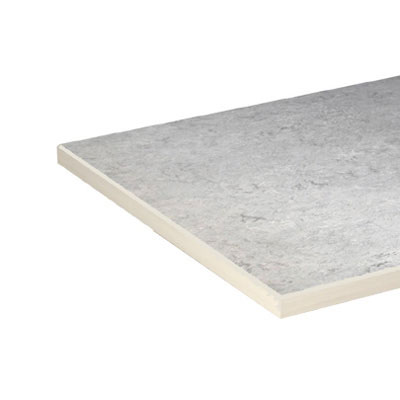 [022667] Encimera de madera con recubrimiento laminado plástico Linoplex - Dim.: 717x750x30h mm - Gris claro