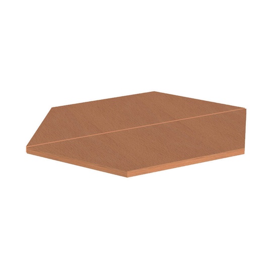 [023692] Encimera de madera de haya multiplex hexagonal (en dos piezas) - Dim.: 2500x2165x40h mm