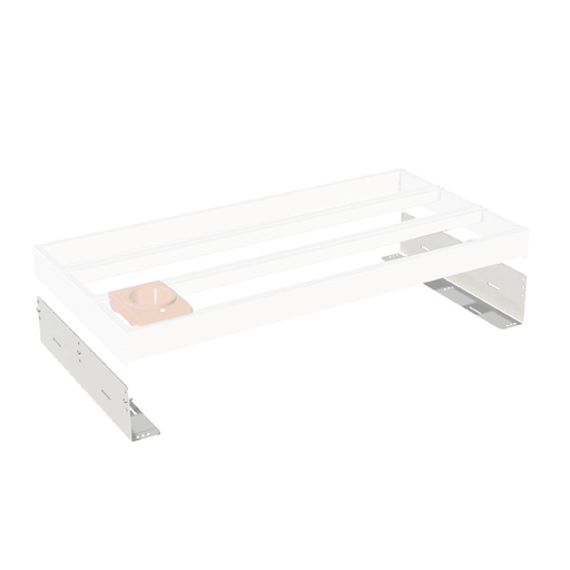 [023892] Par de soportes para cuadro de inserción de herramientas CNC - Dim.: 27Eh x 80/160h mm - Gris ral 7035