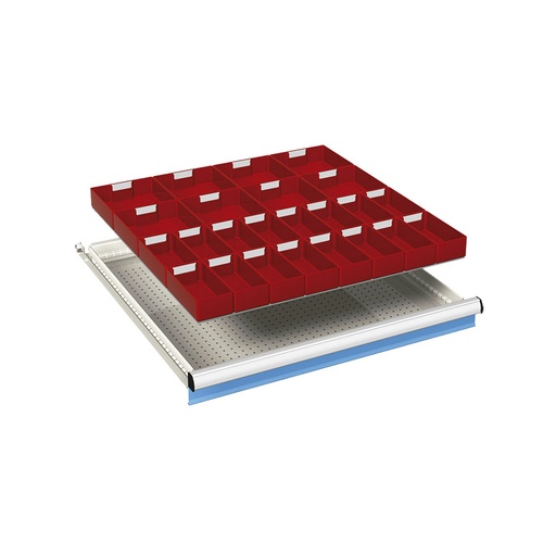 [024065] Ejemplo de subdivisión interna para cajón de 36x36 Eh y altura 50 mm