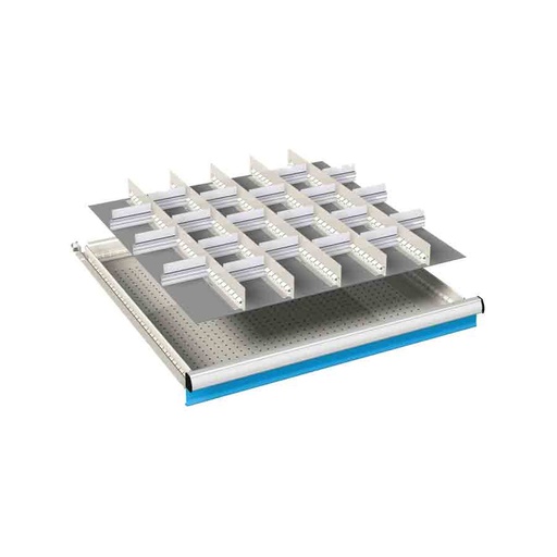 [024070] Ejemplo de subdivisión interna para cajón de 36x36 Eh y altura 50 mm