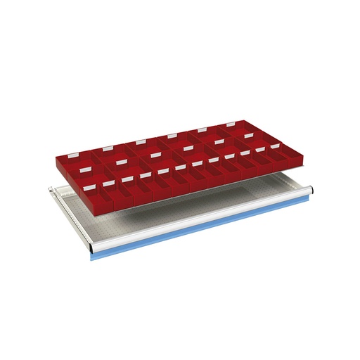 [024119] Ejemplo de subdivisión interna para cajón de 54x27 Eh y altura 50 mm