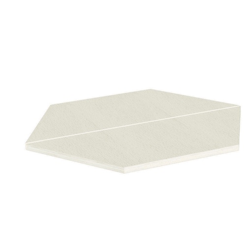 [024275] Encimera de madera con recubrimiento laminado plástico hexagonal (en dos piezas) - Dim.: 2500x2165x40h mm - Gris claro