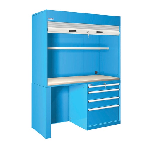 [024396] Estación de calidad con encimera laminada plástica - Dim.: 1434x725x2000h mm - Azul ral 5012