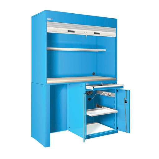 [024426] Estación de calidad con encimera laminada plástica - Dim.: 1434x725x2200h mm - Azul ral 5012
