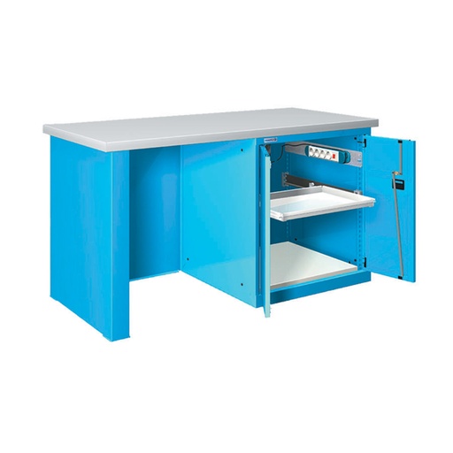 [024462] Estación de calidad con encimera laminada plástica - Dim.: 1500x750x840h mm - Azul ral 5012