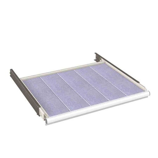 [024505] Estante metálico de extracción telescópica - Carga máx. 200 Kg - Dim.: 918x569x52h mm - Gris ral 7035