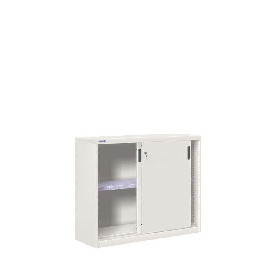 [024766] Armario de puertas correderas con 1 estante ajustable - Dim.: 1200x450x1000h mm - gris ral 7035