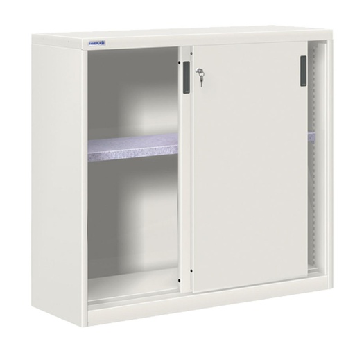 [024772] Armario de puertas correderas con 1 estante ajustable - Dim.: 1200x450x1200h mm - gris ral 7035