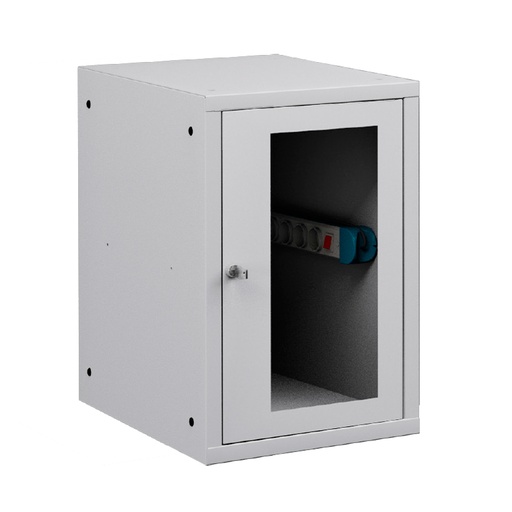 [025274] Armario metálico de ordenador para banco de electrónica - Dim.: 380x600x600h mm - Gris ral 7035