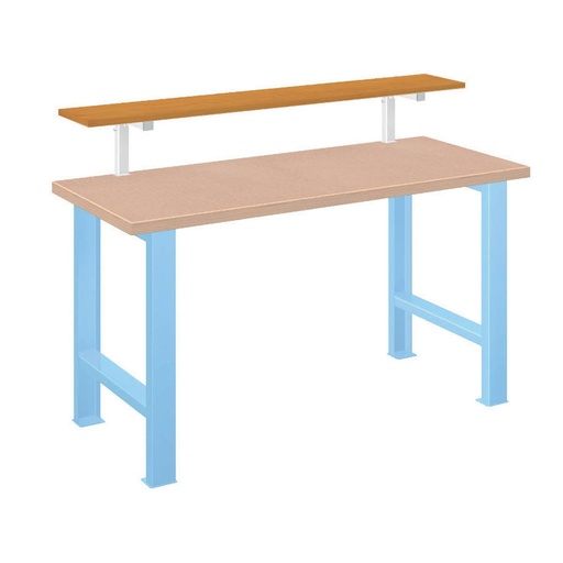 [025689] Mensola superior de madera de haya para banco de trabajo - Dim.: 1250x300x30h mm
