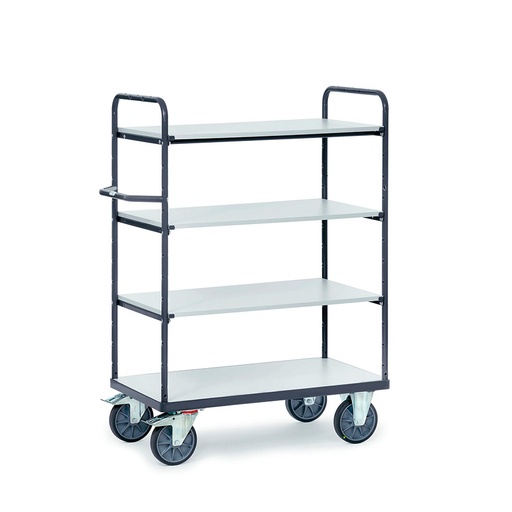 [038607] Carro para picking con 3 estantes con protección antiestática ESD - Dim. plataforma 850 x 500 mm - Gris ral 7015