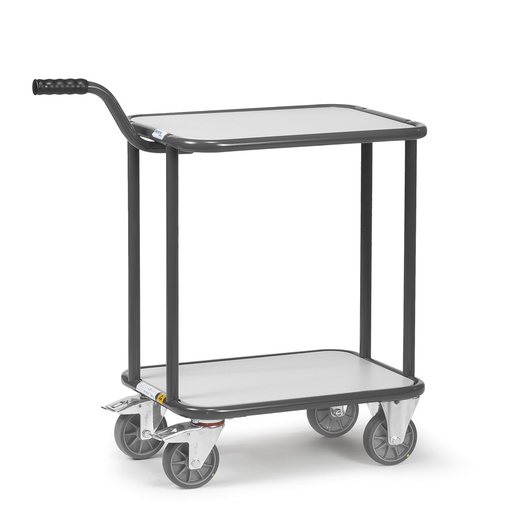 [039171] Base rodante con estante fijo para cajas con protección antiestática ESD - Dim. plataforma 600 x 450 mm - Gris ral 7015