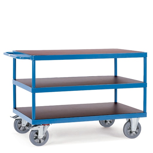 [039201] Carro de gran carga con plataforma y 2 estantes fijos - Capacidad 1200 kg - Dim. plataforma 2.000x800 mm - Azul ral 5007