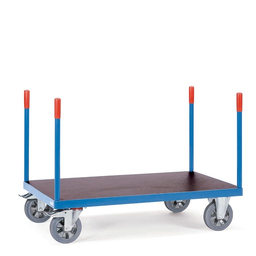 [039211] Carro de gran carga con plataforma y 4 tiradores - Capacidad 1200 kg - Dim. plataforma 1.600x800 mm - Azul ral 5007