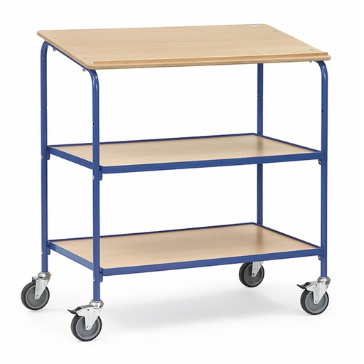 [039255] Carro para taller tipo escritorio con atril - Dim. 1000x600x1195h mm - Gris ral 7035 y Azul ral 5007